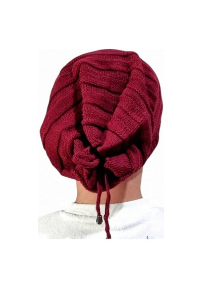 Uniquetrenders 2'li Erkek Kışlık Triko Örgü Bere Ve Boyunluk Bordo-bordo Bordo