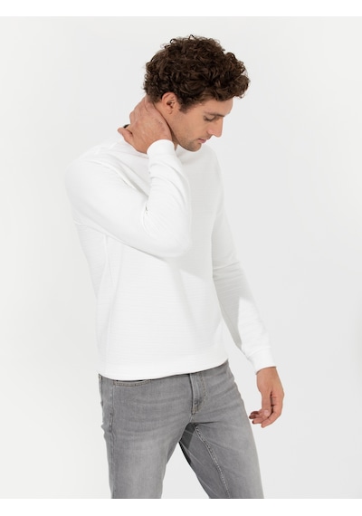 Beyaz Dokulu Sweatshirt