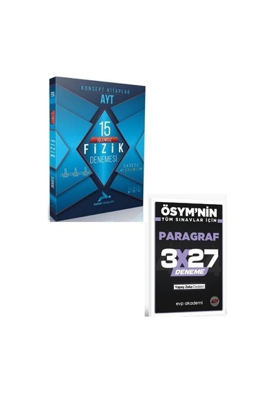 Paraf 2027 Ayt İşlemsiz Fizik 15 Branş Denemesi+ Evp Akademi Paragraf