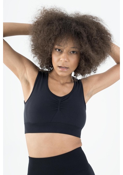 Maraton Active Slimfit Kadın Düz Yaka Kolsuz Koşu Siyah Bra 813091-siyah Siyah