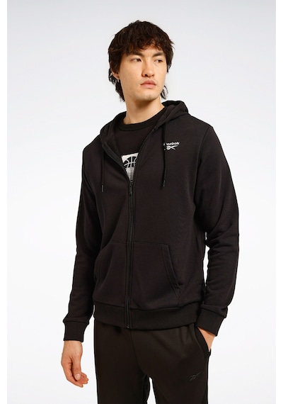 Reebok Id French Terry Sl Logo F Siyah Erkek Eşofman Üstü 000000000101965477 Siyah