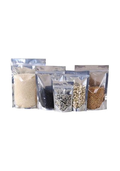 Doypack Pencereli Metalize Kilitli Kese Kağıdı - 1000 Gramlık - 20x30x8 Cm. - 60 Adet