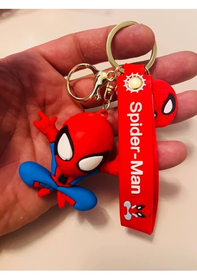 Spider-man 3d Silikon Anahtarlık Marvel Örümcek Adam Çanta & Araba Süsü