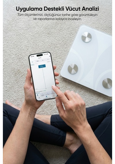 Glorifar Fitscale Bluetooth Beyaz Vücut Analiz Tartısı Diğer