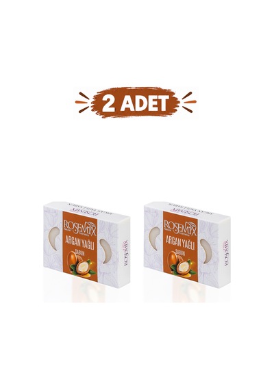 Rosemix - 587 - - Argan Yağlı Sabun Kutulu 90 Gr - 2 Adetlik - Shophnrl - Set Ürün Diğer