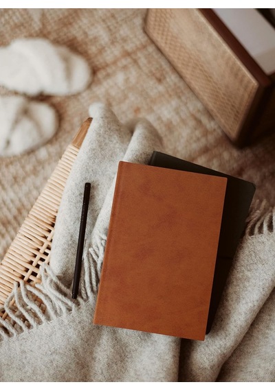 Çizgisiz Not Defteri, Taba Termo Deri Kapaklı Defter, 128 Yaprak A5 Defter, Ofis Ve Kırtasiye