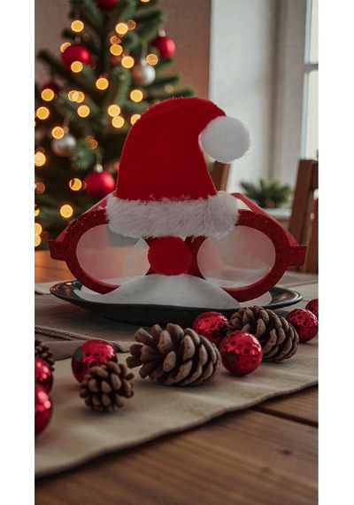 Yılbaşına Özel Noel Baba Gözlük Yılbaşı Süsü