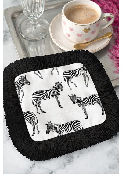Zebra Motifli Lüks Saçaklı Sunum Peçetesi - Safari Temalı Bohem Siyah Kenarlı Bardak Altlığı Mendil Gece Krem Bej Zebra Motifli Lüks Saçaklı Sunum Peçetesi - Safari Temalı Bohem Siyah Kenarlı Bardak Altlığı Mendil Gece Krem Bej