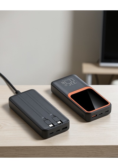 20000 Mah Powerbank Çok Kablolu Hızlı Şarj Destekli 22.5w Çok Renkli