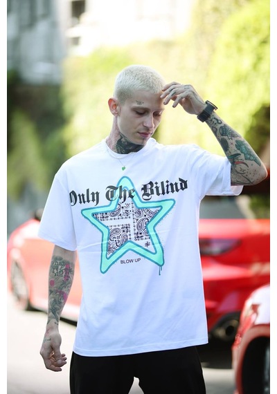 Blow Up Future Gen Bilind Beyaz Oversize Erkek T-shirt 141638