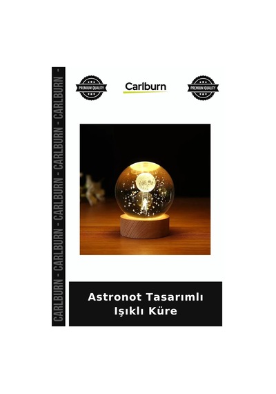 Astronot Tasarımlı Işıklı Küre Aydınlatma Ürünü Çalışma Alanı Masa Süsü Diğer