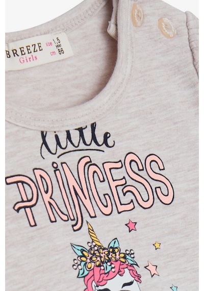 Breeze Kız Çocuk Elbise Unicorn Baskılı 1.5-5 Yaş, Bej Melanj Breeze Kız Çocuk Elbise Unicorn Baskılı 1.5-5 Yaş, Bej Melanj