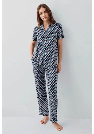 Pierre Cardin Kadın Lacivert Gömlek Pijama-m91.59 Lacivert