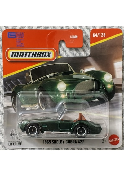 2026 Case Matchbox 1965 Shelby Cobr 427 Yeşil