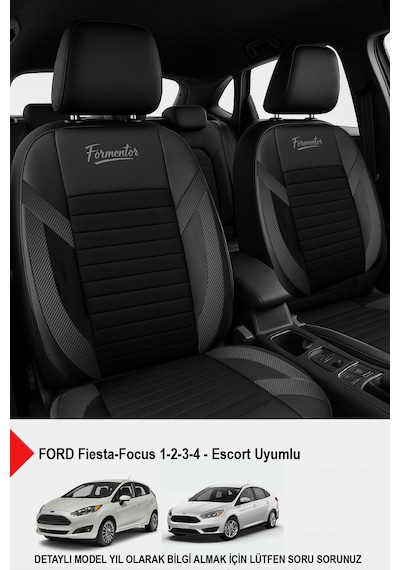 Formentor Tay Tüyü Oto Koltuk Kılıfı Ford Focus-fiesta-escort Uyumlu Carbon