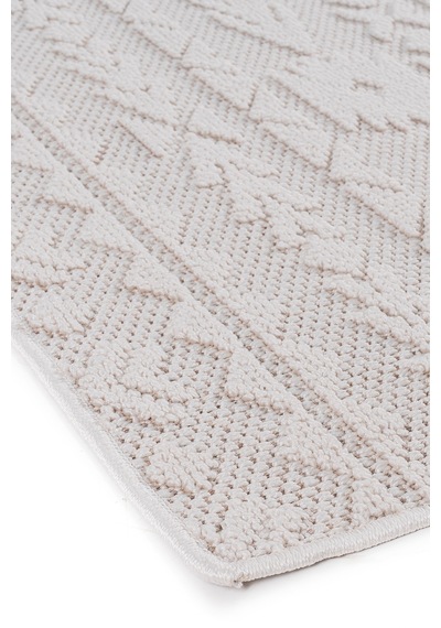 Bonnie Bo1259w Krem Halı Loop Sisal İskandinav Desen Pamuk Taban Tozuyok Salon Mutfak Koridor Halısı