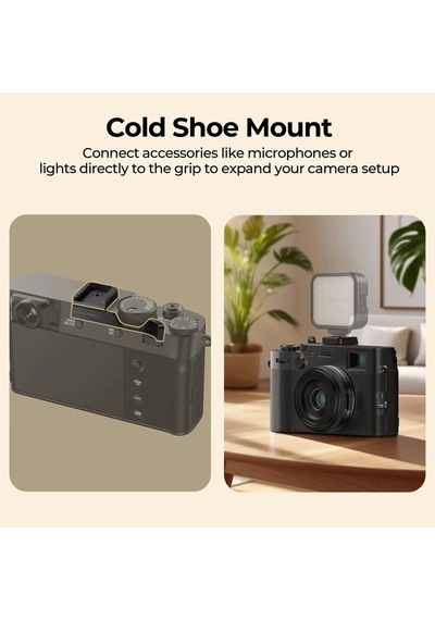 Freewell Fuji X100vı Thumb Grip With Cold Shoe Mount Siyah
