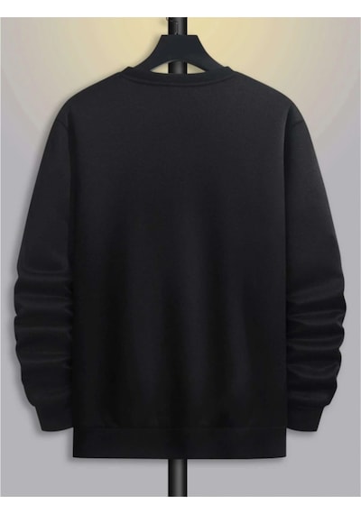 Startmore Adrift Paris Oversize Bisiklet Yaka Pamuklu Sweatshirt Siyah Siyah