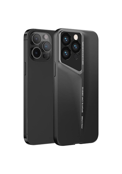 Apple iPhone Uyumlu 14 Pro Max Kılıf Ultra İnce Kamera Korumalı Sert Rubber Pazarplus Procase Kılıf Siyah