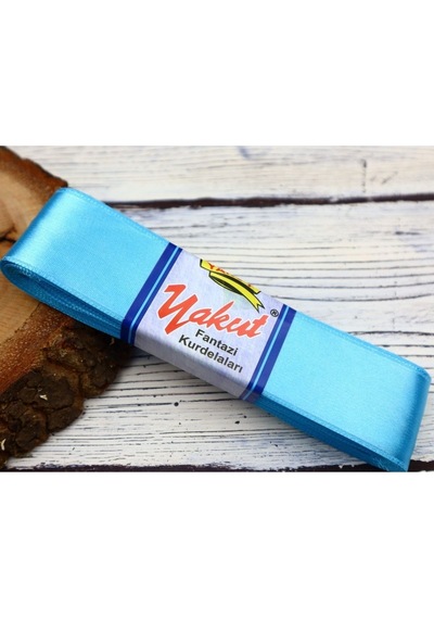 FdayAksesuar 4 Cm Saten Kurdele Turkuaz 1 Top 5 Metre FRDY26837