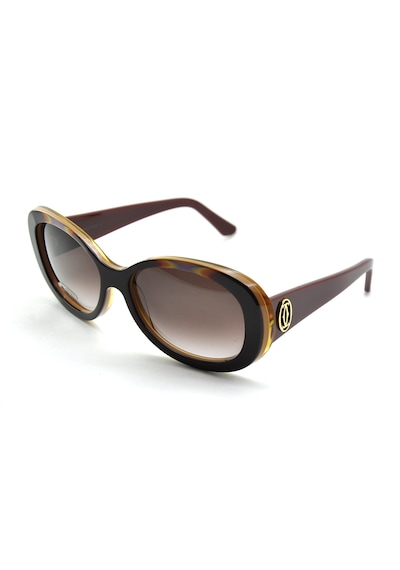 Cartier F Butte Rfly Gold Cat Eye Kahvarengi Kırmızı Altın Kedi Gözü Bayan Güneş Gözlüğü T8200939 İki Renk