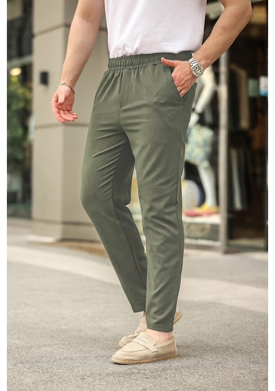 Madmext Açık Haki Relaxed Erkek Pantolon 6510