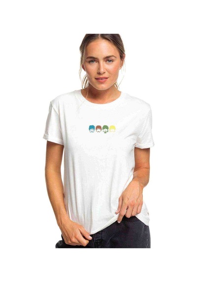 The Beatles Android Metal Rock Music Baskılı Beyaz Kadın Tshirt