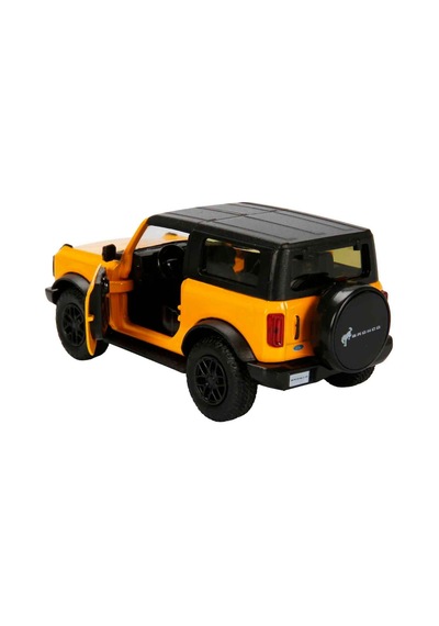 1:32 Rmz City Jeep Serisi Die Cast Çek Bırak Model Araba - Sarı Ford Bronco Badlands 2 Dr