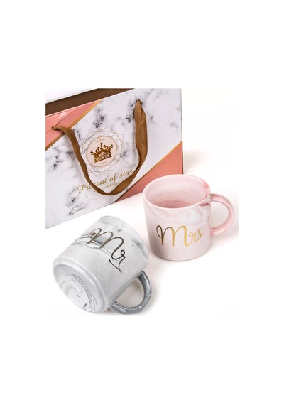 Mukko Home Lüks Mermer Desenli Mr & Mrs 2'li Porselen Kupa Seti 400 Ml, Hediyelik Kutulu,çok Renkli Beyaz - Çok Renkli Mukko Home Lüks Mermer Desenli Mr & Mrs 2'li Porselen Kupa Seti 400 Ml, Hediyelik Kutulu,çok Renkli Beyaz - Çok Renkli