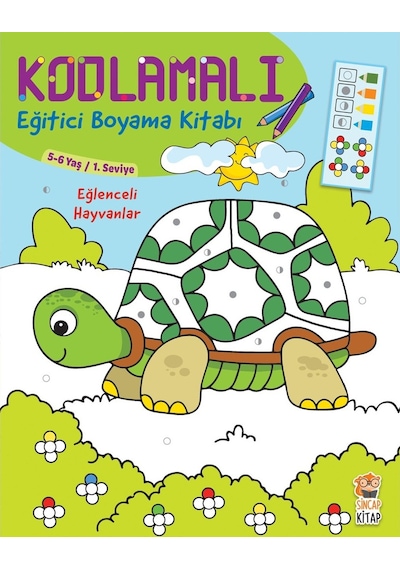 Sincap Kitap Kodlamalı Eğitici Boyama Kitabı - Eğlenceli Hayvanlar (518614661)