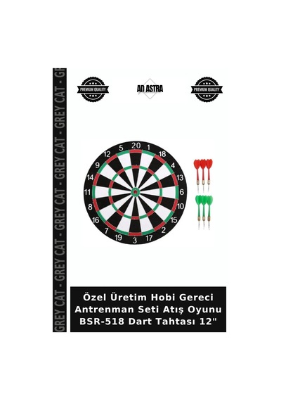 Özel Üretim Hobi Gereci Antrenman Seti Atış Oyunu Bsr-518 Dart Tahtası 12"