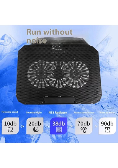 Ga48 Dizüstü Bilgisayar Soğutucu Laptop Standı 2 Adet 14cm Fan Rgb Led Telefon Tutucu Yükseklik Ayarlı