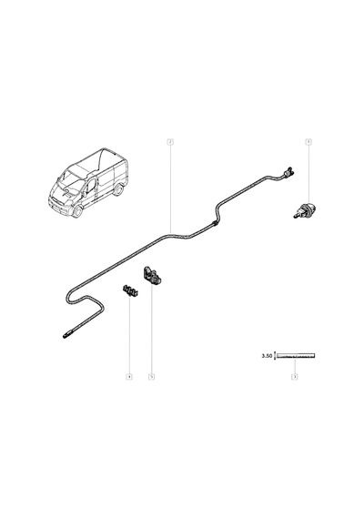 8200058747 Renault Cam Su Fıskıye Hortum Arka
