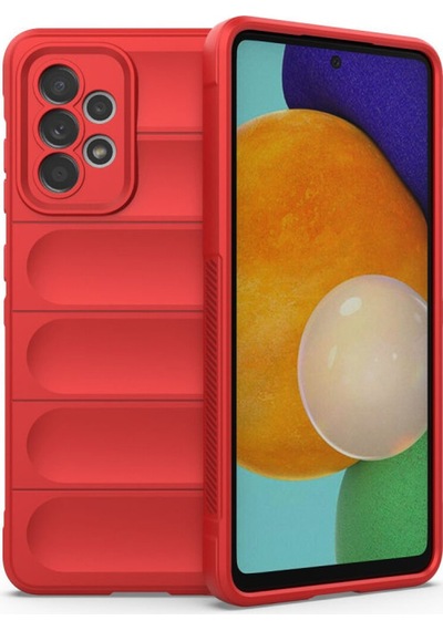 Samsung Galaxy Uyumlu   A52 Kılıf Optimum Silikon - Kırmızı