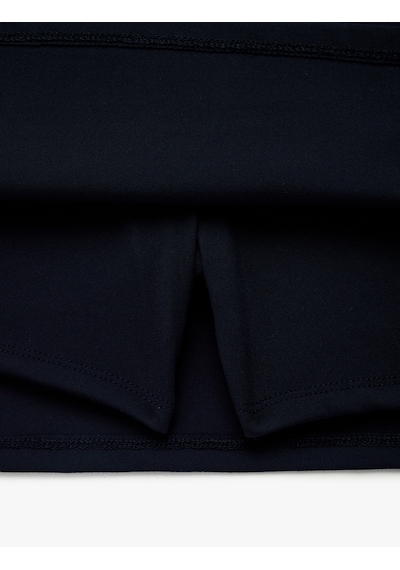 Koton Yırtmaç Detaylı Slim Fit Mini Şort Etek Lacivert 6sak40052nk Lacivert