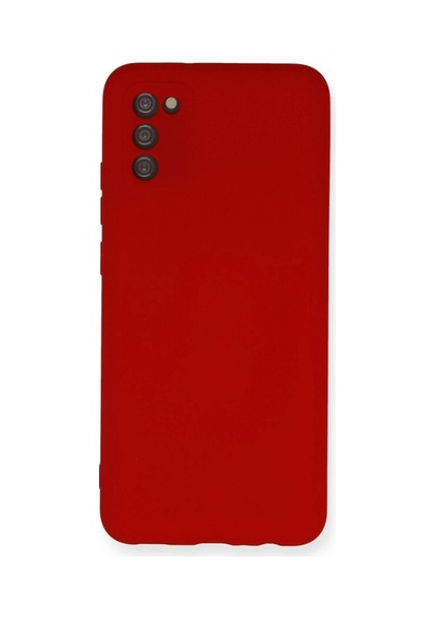 Samsung Galaxy Uyumlu A03s Kılıf Nano İçi Kadife Silikon - Kırmızı Çok Renkli Diğer