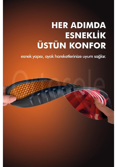 Ortosole OS201 Jel Destekli Yumuşak İş Ayakkabı ve Bot İçin Tabanlık