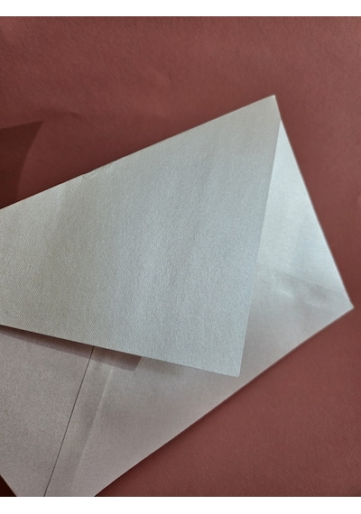 Zirve Zarf 12 X 18 Sedefli Beyaz Davetiye Zarfı 50 Adet
