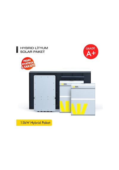 Werer Energy   15kW Hybrid Solar Paket - LiFePO4 Batarya/Inverter/Solar Panel