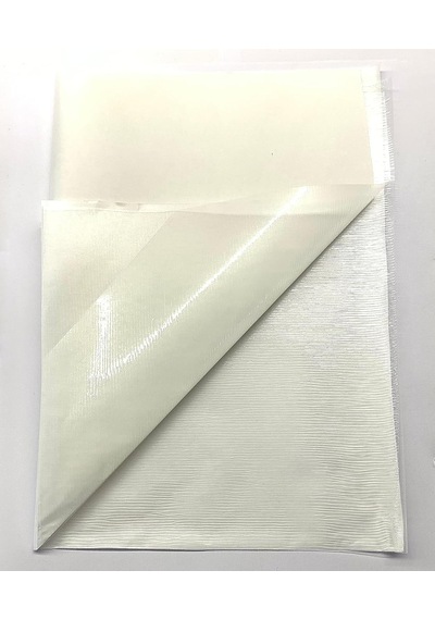 Bsn Tela 1x1 Metre 50 Micron - Çift Taraflı Yapışkan Tela - Arma Yapıştırma Telası - Laminasyon Telası - Dikiş Nakış Telası - Ütü İle Yapıştırılan Tela - Kağıtlı Tela