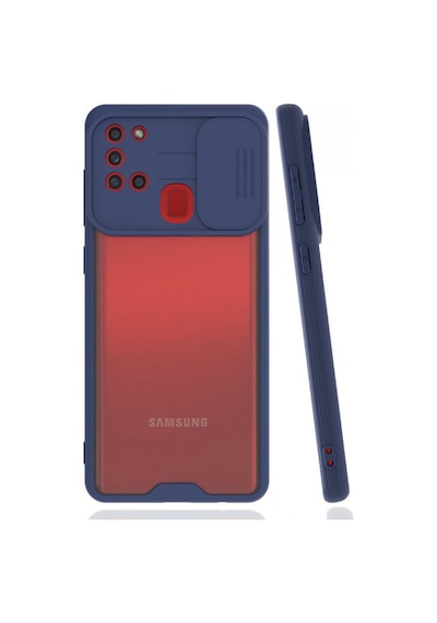 Nettech Samsung Galaxy A21s Uyumlu Platin Kamera Kızaklı Arka