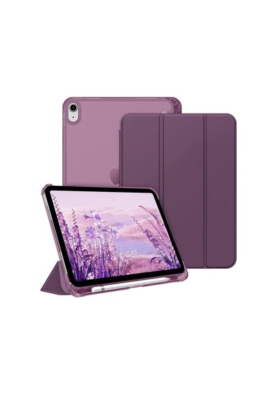 Apple iPad Uyumlu 11. A16 11inç/10. 10.9inç İle Uyumlu Kılıf Cover Kalem Bölmeli Pc Case Mor Sku: Zeusb0dwn6xkf8 Arka Kapak
