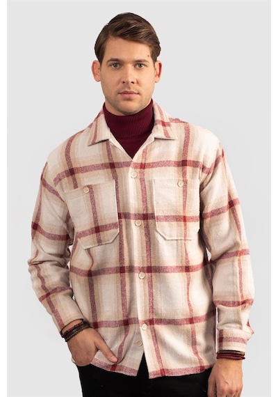Tudors Slim Fit Dar Kesim Tam Boğazlı Yaka Düz Yün Erkek Kazak-23920 Bordo