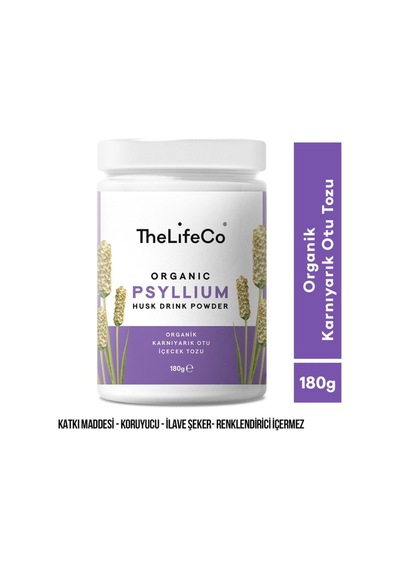 Thelifeco Organik Psyllium Karnıyarık Otu İçecek Tozu 180 G