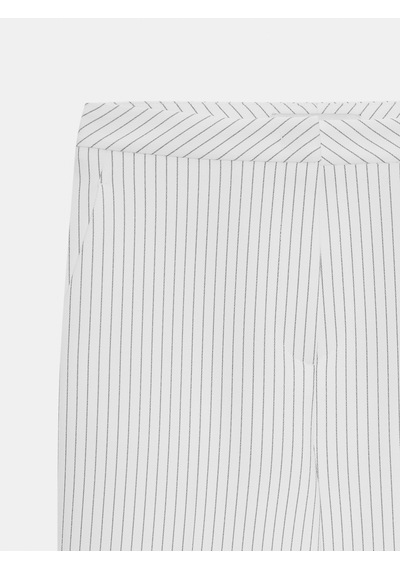 Dilvin 72660 Yırtmaçlı Paça Pantolon-beyaz Beyaz