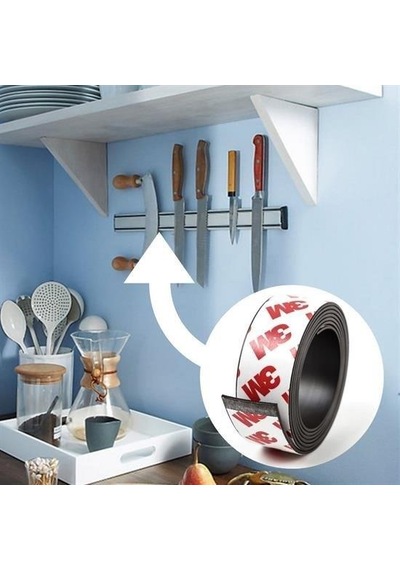 Yapışkanlı Şerit Mıknatıs Magnet Kes Kullan Güçlü Sağlam Pratik