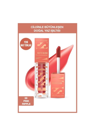 Maybelline New York Sunkisser Hazy Matte Likit Allık - 38 Pink Ripple
