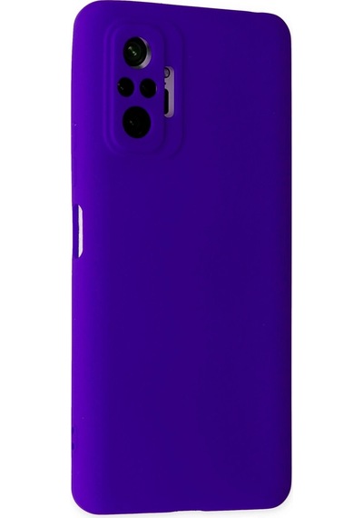 Newface Xiaomi Redmi Note 10 Pro Kılıf Nano İçi Kadife Silikon Glblseme - 91 - Mor