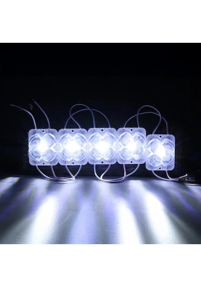 Powermaster Pm-14711 12 Volt 2 Watt Soğuk Beyaz Yanıp Sönen Çakar 4333-3030 Modül Led 43x33x28mm