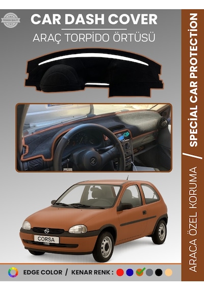 Opel Corsa B 1993-2000 Torpido Örtüsü Ön Göğüs Halı Torpido Koruma Birebir Uyum Kaymaz Özel Kesim - 942 Stiloto